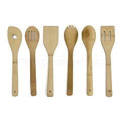 6Pcs 6 Styles Bamboo Spoons & Knifes & Forks&nbsp;WD-XCP0001-01