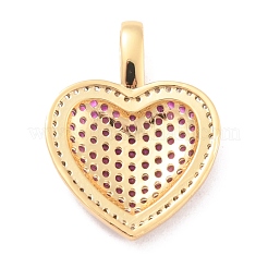 Eco-Friendly Brass Micro Pave Cubic Zirconia Pendants&nbsp;KK-K268-41G