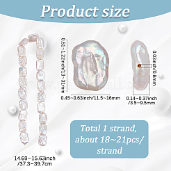 1 Strand Natural Baroque Pearl Keshi Pearl Beads Strands&nbsp;PEAR-SC0001-48