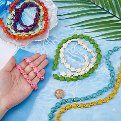 8 Strands 8 Styles Dyed Synthetic Turquoise Beads&nbsp;G-FH0002-61