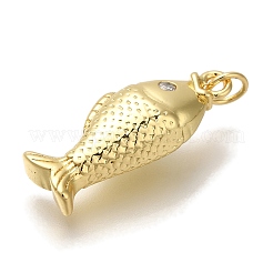 Rack Plating Brass Micro Pave Cubic Zirconia Pendants&nbsp;KK-I720-66G
