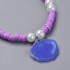 Handmade Polymer Clay Heishi Beads Kids Stretch Bracelets&nbsp;BJEW-JB04345