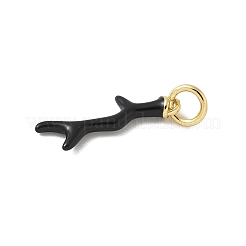 Brass Enamel Pendants&nbsp;KK-C110-29G-01