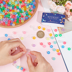 540Pcs 9 Colors Transparent & Luminous Plastic Beads&nbsp;KY-SC0001-85