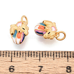 925 Sterling Silver Colorful Enamel Horse Charms&nbsp;STER-T008-68G