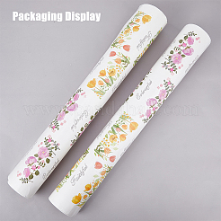 Clear Film Flower Theme Rub on Transfer Stickers for Glass Cups&nbsp;AJEW-WH0083-41