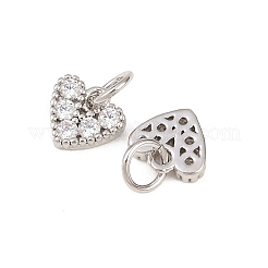 Brass Micro Pave Cubic Zirconia Pendants&nbsp;KK-Z146-01P-01