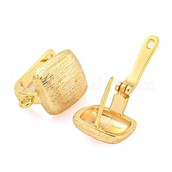 Brass Hoop Earring Findings with Latch Back Closure&nbsp;KK-M286-19G