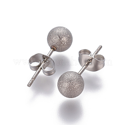 Tarnish Resistant 304 Stainless Steel Ear Studs&nbsp;EJEW-G253-6mm-P