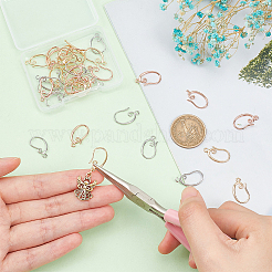 15 Pairs 3 Colors Brass Earring Hooks&nbsp;KK-BC0012-51