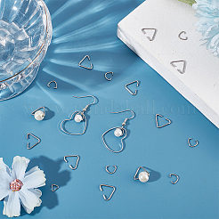300Pcs 3 Style 304 Stainless Steel Triangle Rings&nbsp;STAS-UN0046-67