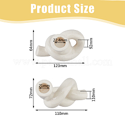 2Pcs 2 Styles Ceramic Candle Holder&nbsp;AJEW-FH0004-10