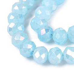 Electroplate Crackle Imitation Jade Glass Beads Strands&nbsp;LS-EGLA-Q131-02C-02
