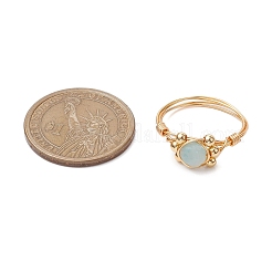 Star Cut Round Natural Rose Quartz & Amethyst & Sodalite & Howlite & Flower Amazonite Finger Ring&nbsp;RJEW-JR00753