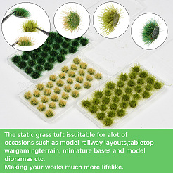96Pcs 3 Colors Resin Mini Grass Tufts&nbsp;AJEW-SP0003-18