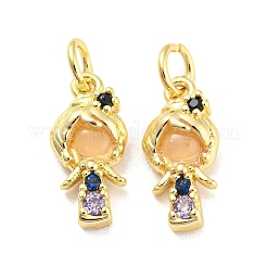 Rack Plating Brass Cubic Zirconia Pendants for Women&nbsp;KK-Q798-01G