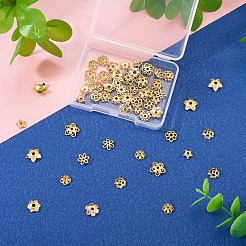 56Pcs 14 Styles Flower Brass Bead Caps&nbsp;KK-TA0002-03