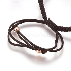 Nylon Cord Braided Bead Bracelets Making&nbsp;BJEW-F360-FRG05