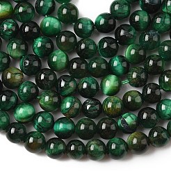 Dyed Natural Tiger Eye Beads Strands&nbsp;X-G-G102-A01-02