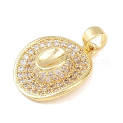 Brass Micro Pave Cubic Zirconia Pendants&nbsp;KK-H525-06G