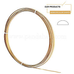 Half Round Brass Wire for Jewelry Making&nbsp;CWIR-WH0003-02-B