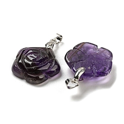 Natural Amethyst Carved Pendants&nbsp;G-I319-02P-A07