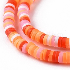 Handmade Polymer Clay Beads Strands&nbsp;CLAY-R089-3mm-003