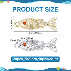 20Pcs 2 Colors Alloy Pendants&nbsp;FIND-ME0002-67