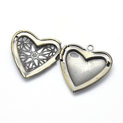 Brass Diffuser Locket Pendants&nbsp;X-KK-F717-25AB-NR