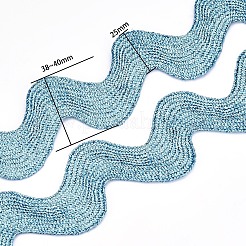 Polyester Wavy Fringe Trim Ribbon&nbsp;SRIB-S050-D04-1