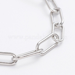 Tarnish Resistant 304 Stainless Steel Paperclip Chains&nbsp;X-STAS-I146-01P
