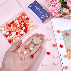 120Pcs 6 Colors Dyed Synthetic Coral Beads&nbsp;CORA-SC0001-28B