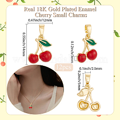 12Pcs Brass Enamel Charms&nbsp;KK-BBC0019-47