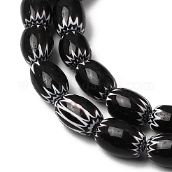 Handmade Millefiori Glass Oval Beads Strands&nbsp;LK-Z001-02A-05