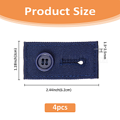 4Pcs Cotton Adjustable Pants Waist Extender&nbsp;FIND-FH0010-14A