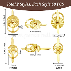120Pcs 2 Styles Iron Round Cabinet Handle Pull Knob&nbsp;FIND-PH0026-20