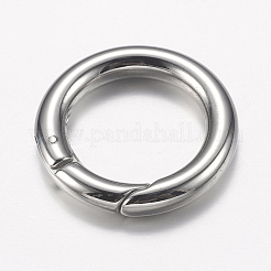 Tarnish Resistant 304 Stainless Steel Spring Gate Rings&nbsp;STAS-O114-030P
