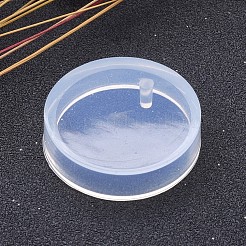 Flat Round Shape DIY Pendant Silicone Molds&nbsp;AJEW-P038-02