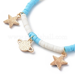 3Pcs 3 Styel Glass Seed & Polymer Clay Beaded Stretch Bracelets Set&nbsp;BJEW-JB08854-01