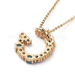 Letter Brass Initial Pendants Necklaces&nbsp;NJEW-JN02584-03