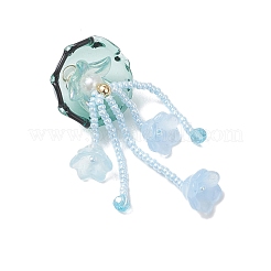 Glass Seed Beaded Jellyfish Big Pendants&nbsp;PALLOY-MZ01166