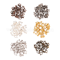 120Pcs 6 Colors Brass Clip-on Earring Findings&nbsp;KK-CJ0001-60