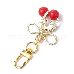 Alloy Enamel Cherry Pendant Decorations&nbsp;HJEW-JM02681