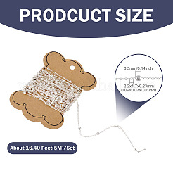 5M Brass Flat Oval Cable Chains&nbsp;CHC-TADJ0001-01S