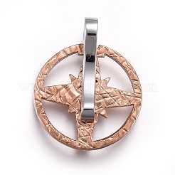 304 Stainless Steel Pendants&nbsp;STAS-O124-23M