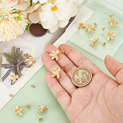10Pcs Brass Stud Earring Findings&nbsp;KK-UN0002-63