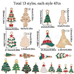 52Pcs 13 Style Alloy Enamel Pendants&nbsp;ENAM-SC0003-56