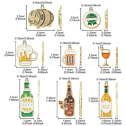 32Pcs 8 Styles Beer Theme Alloy Enamel Pendants&nbsp;ENAM-YW0005-41