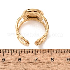 Hammered 304 Stainless Steel Cuff Ring Components&nbsp;SA-CBAC0DF-02C-G