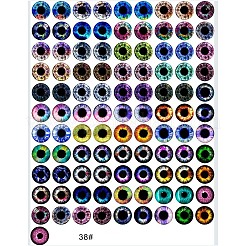 Printed Transparent Glass Cabochons&nbsp;GL-CBAA22A-02